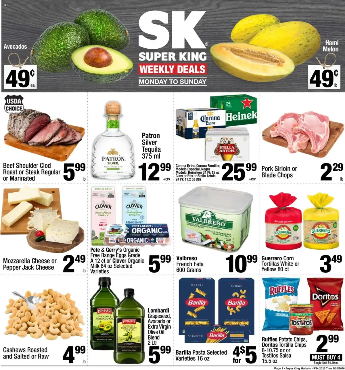 Super King Weekly Ad, page 1 of 8, valid 09/14/2026 - 09/20/2026