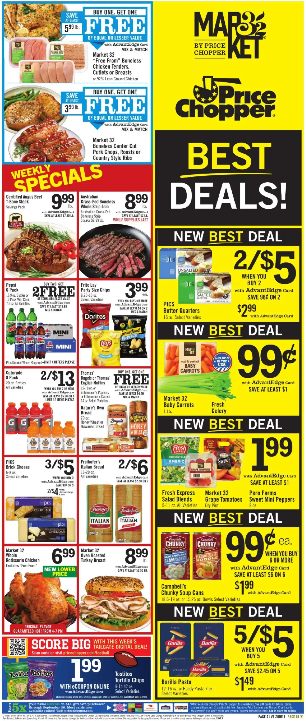 Price Chopper Weekly Ad, page 1 of 10, valid 09/13/2026 - 09/19/2026
