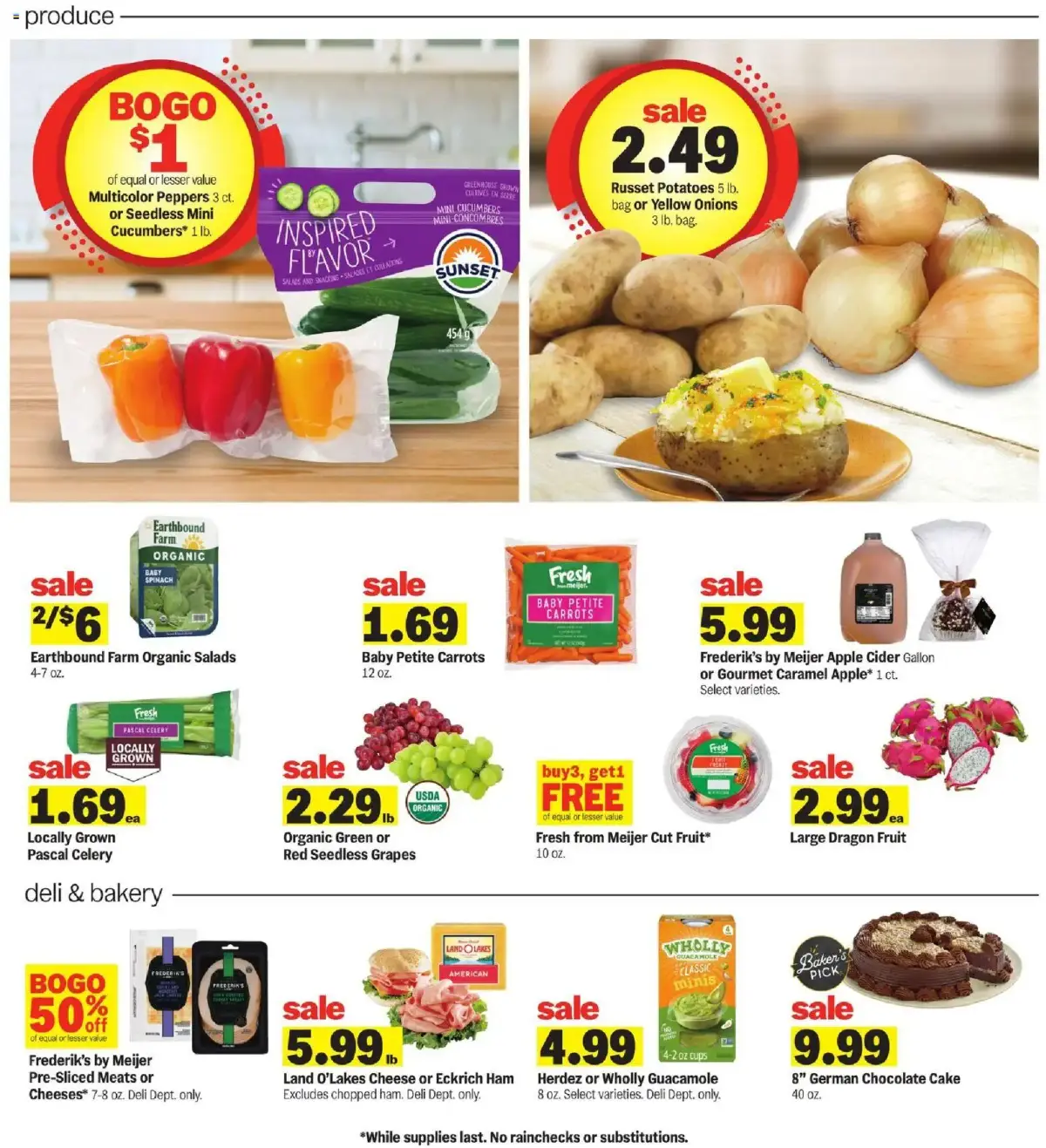 Meijer Weekly Ad, page 6 of 35, valid 09/09/2026 - 09/15/2026 — Pascal Celery, Earthbound, Deli Bakery, Baby Petite