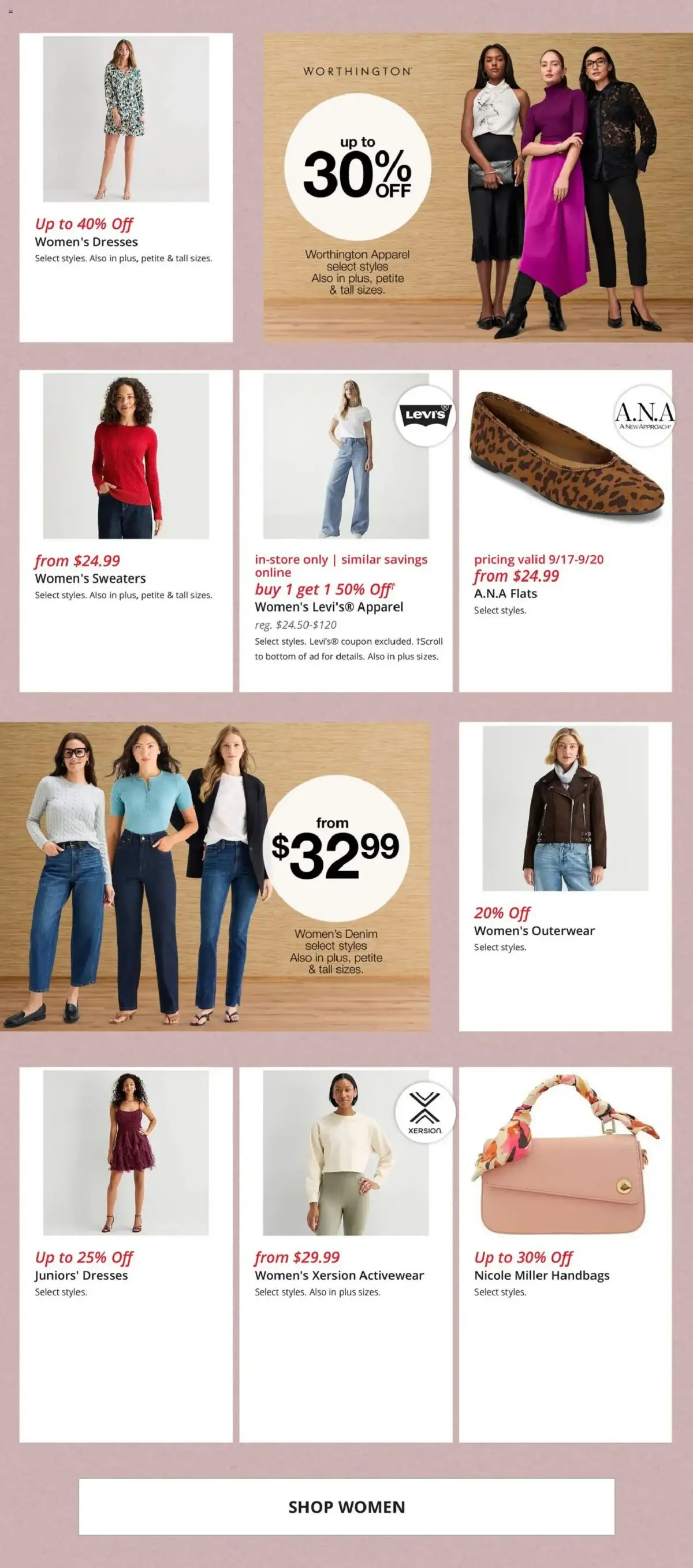 JCPenney Weekly Ad, page 3 of 9, valid 09/14/2026 - 09/20/2026