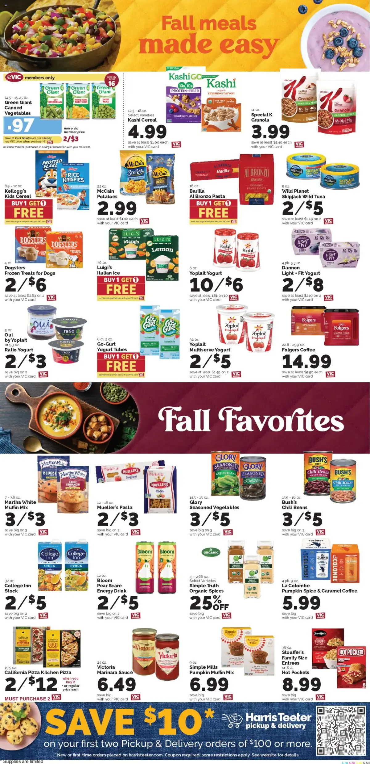 Harris Teeter Weekly Ad, page 10 of 12, valid 09/09/2026 - 09/15/2026 — Kraft, Bagel Bites, Cream Cheese, Laundry Detergent