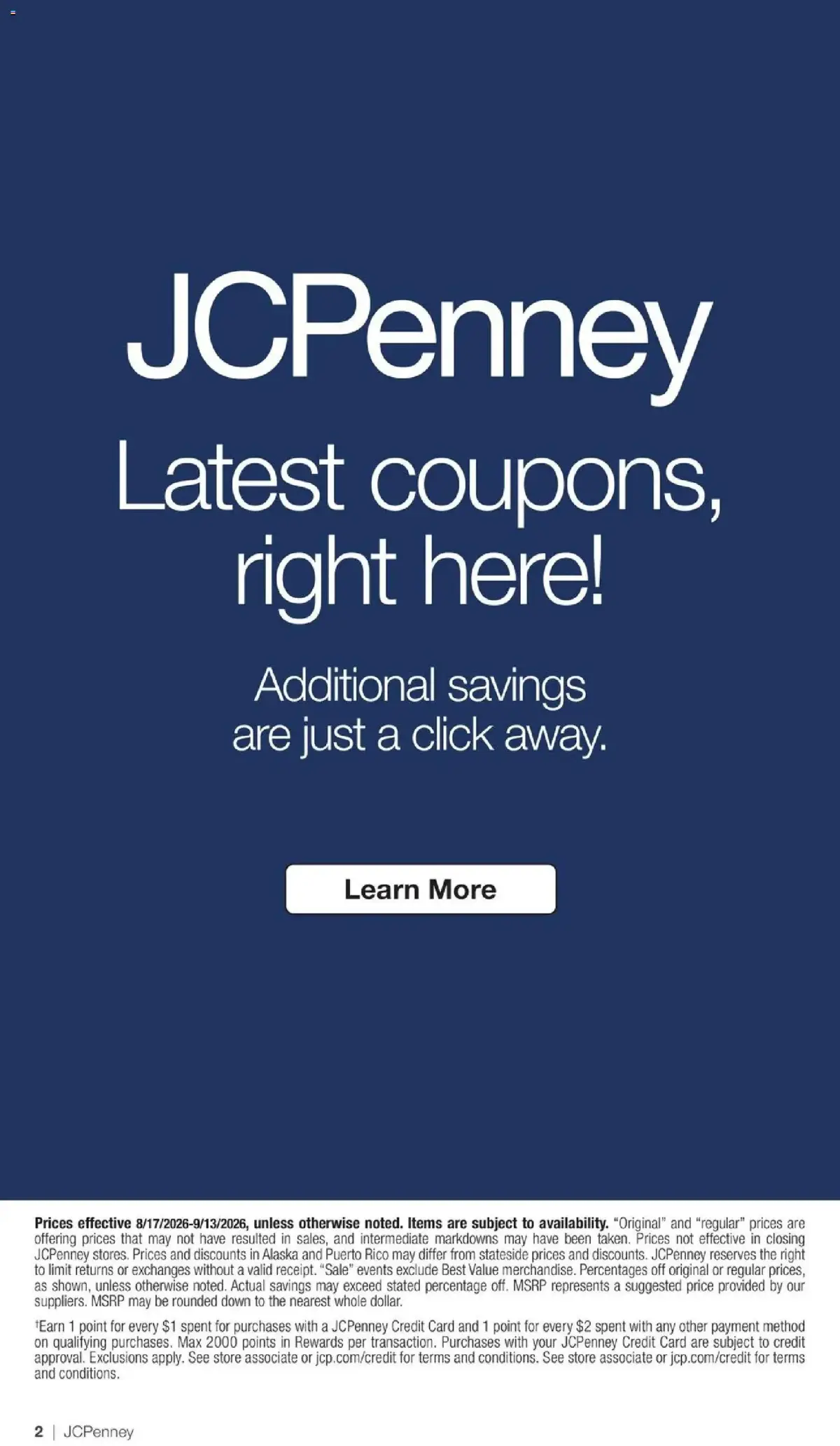 JCPenney Weekly Ad, page 40 of 42, valid 08/18/2026 - 09/14/2026