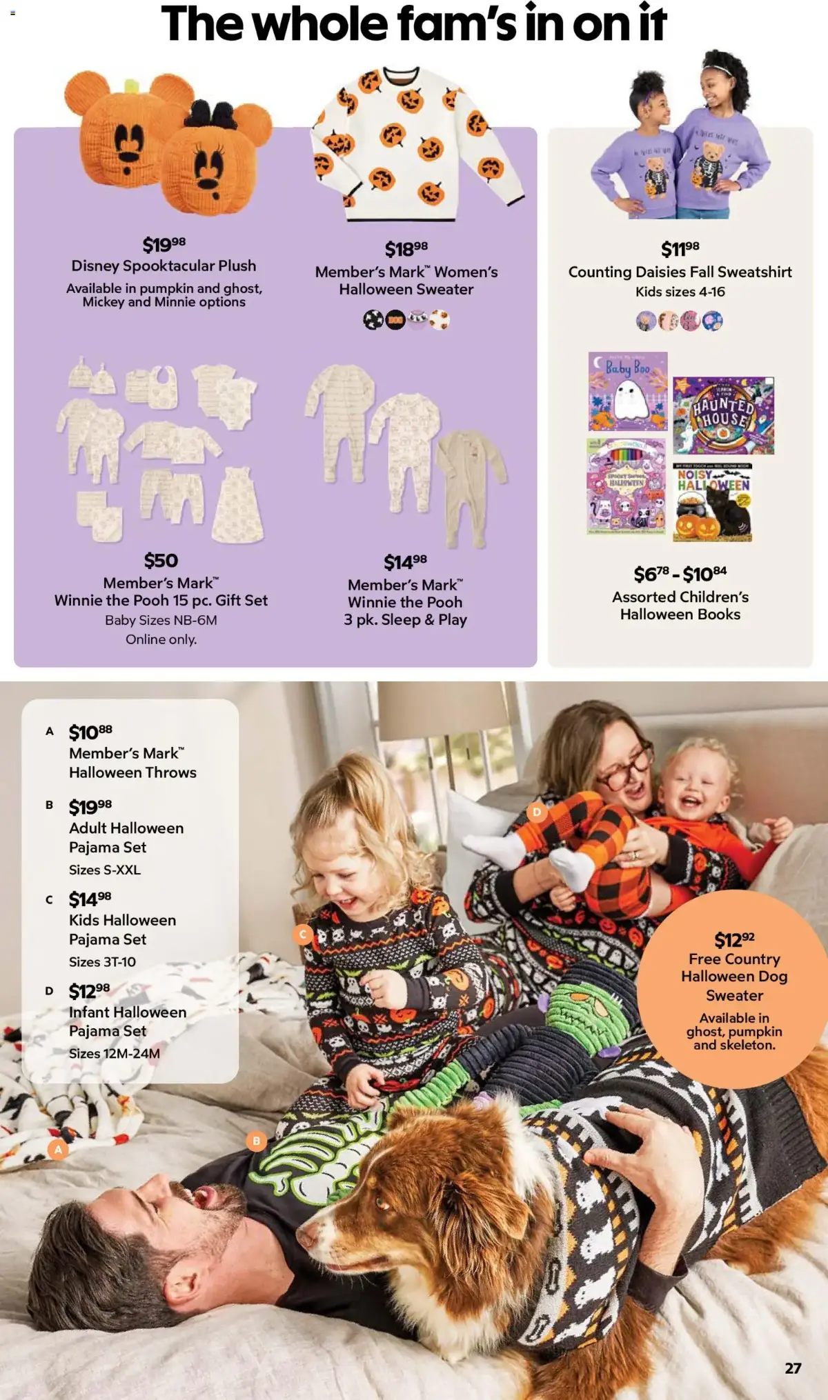 Sam's Club Weekly Ad, page 27 of 44, valid 08/26/2026 - 09/20/2026 — Member's Mark, Sleep Play, Mark Women's, Halloween Dog