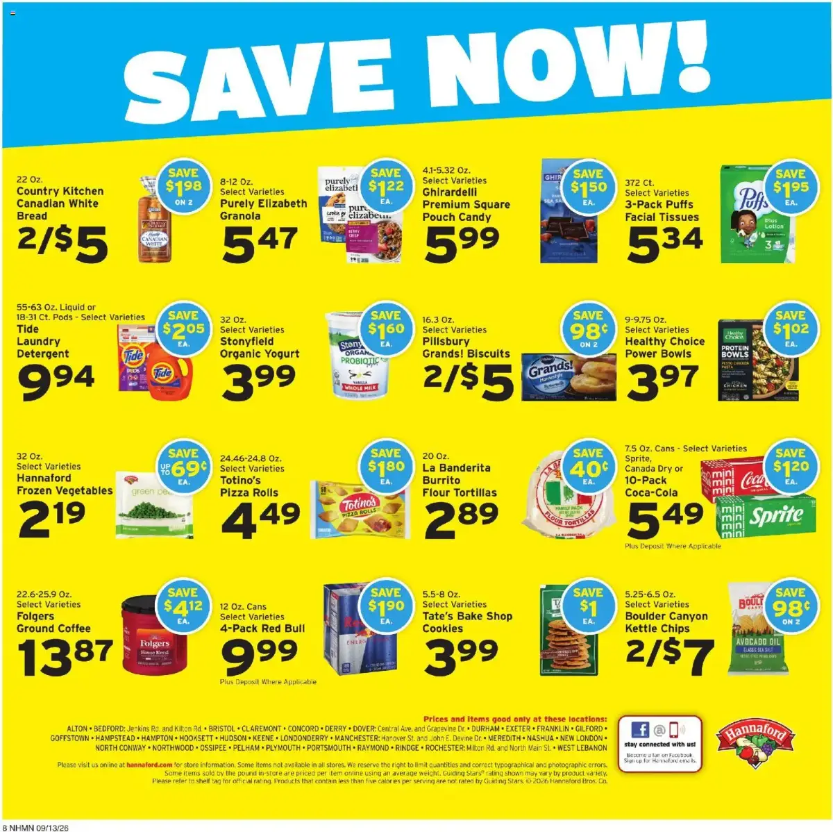 Hannaford Weekly Ad, page 8 of 16, valid 09/13/2026 - 09/19/2026