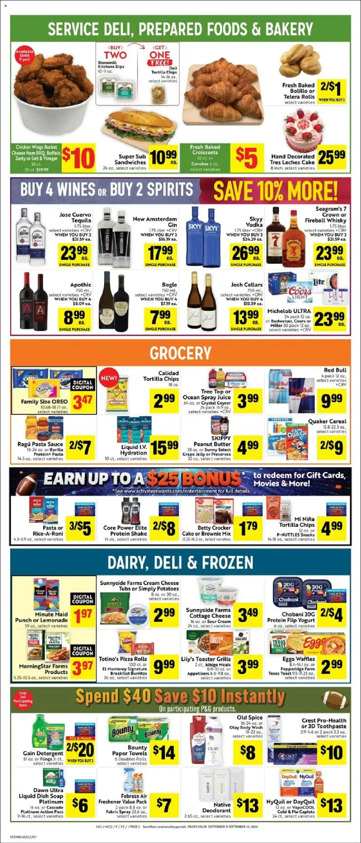 Save Mart Weekly Ad, page 2 of 4, valid 09/09/2026 - 09/15/2026