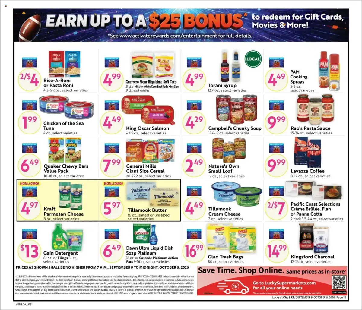 Lucky Supermarkets Online Savings Guide, page 12 of 12, valid 09/09/2026 - 10/06/2026