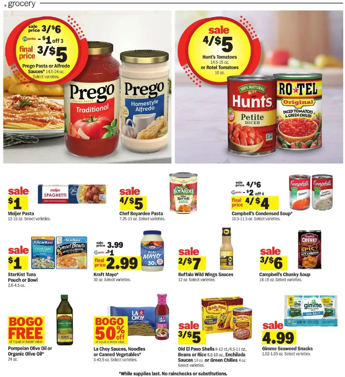 Meijer Weekly Ad, page 9 of 35, valid 09/09/2026 - 09/15/2026 — Green Chilies, Gimme, Sauces, Campbell's