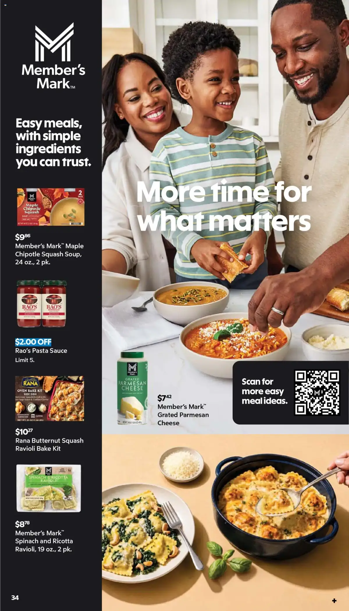 Sam's Club Weekly Ad, page 34 of 44, valid 08/26/2026 - 09/20/2026 — Bake Kit, Member's Mark, Cheese, Ravioli