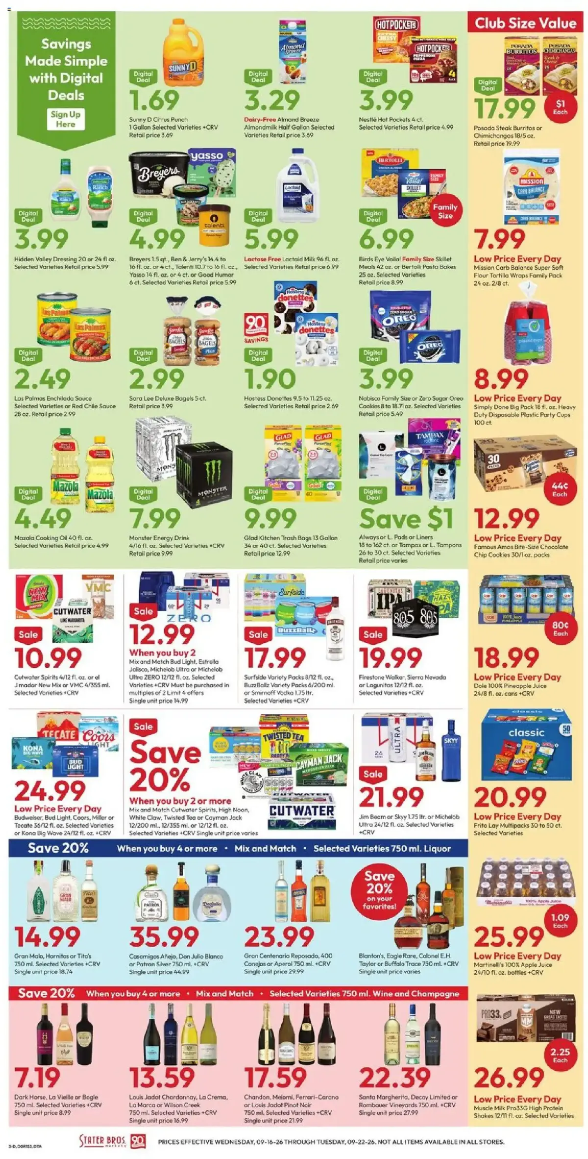 Stater Bros Weekly Ad, page 3 of 7, valid 09/16/2026 - 09/22/2026