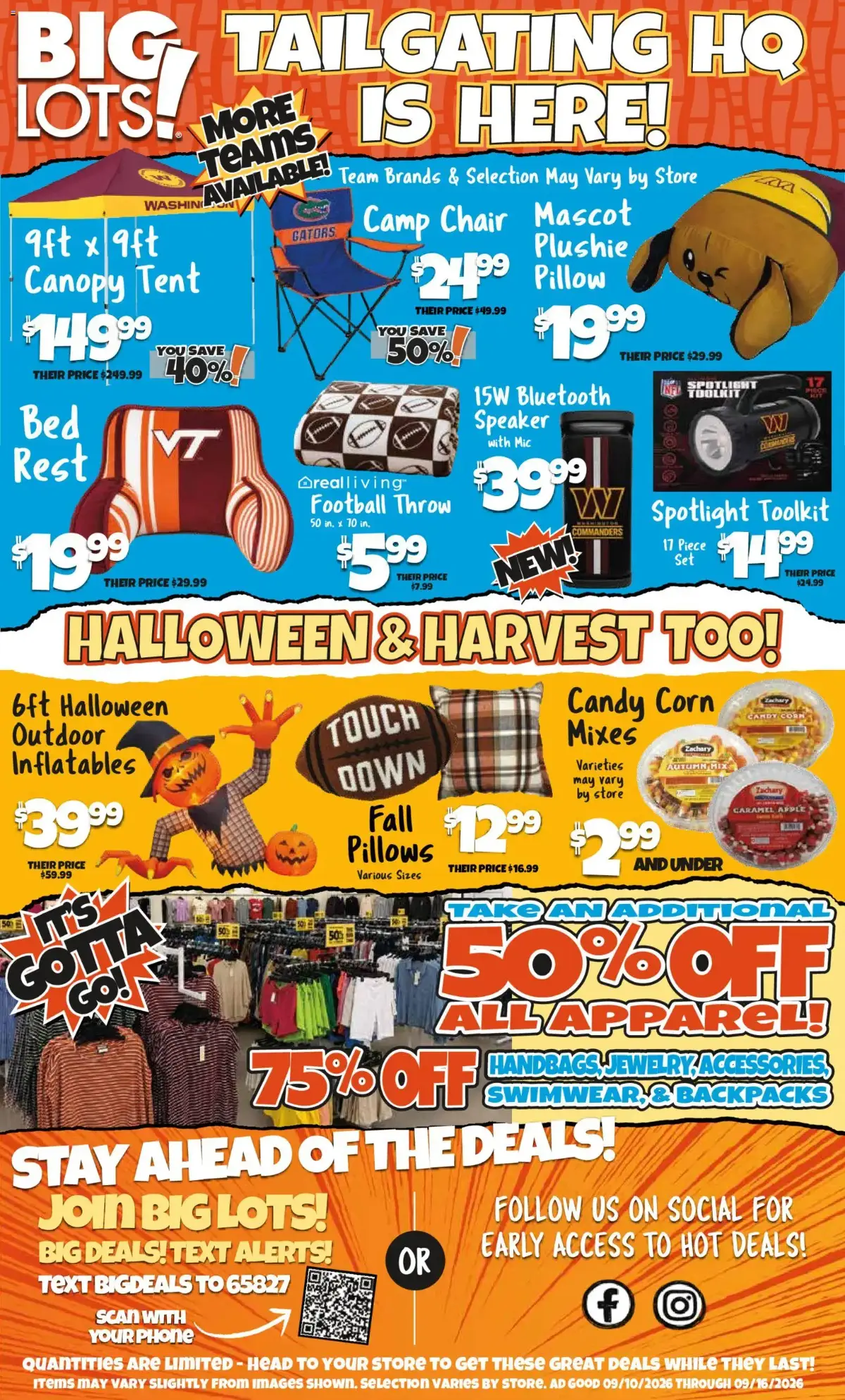 Big Lots Weekly Ad, page 2 of 2, valid 09/10/2026 - 09/16/2026
