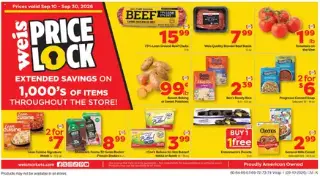 Weis Weekly Ad preview, valid 09/10/2026 - 09/16/2026
