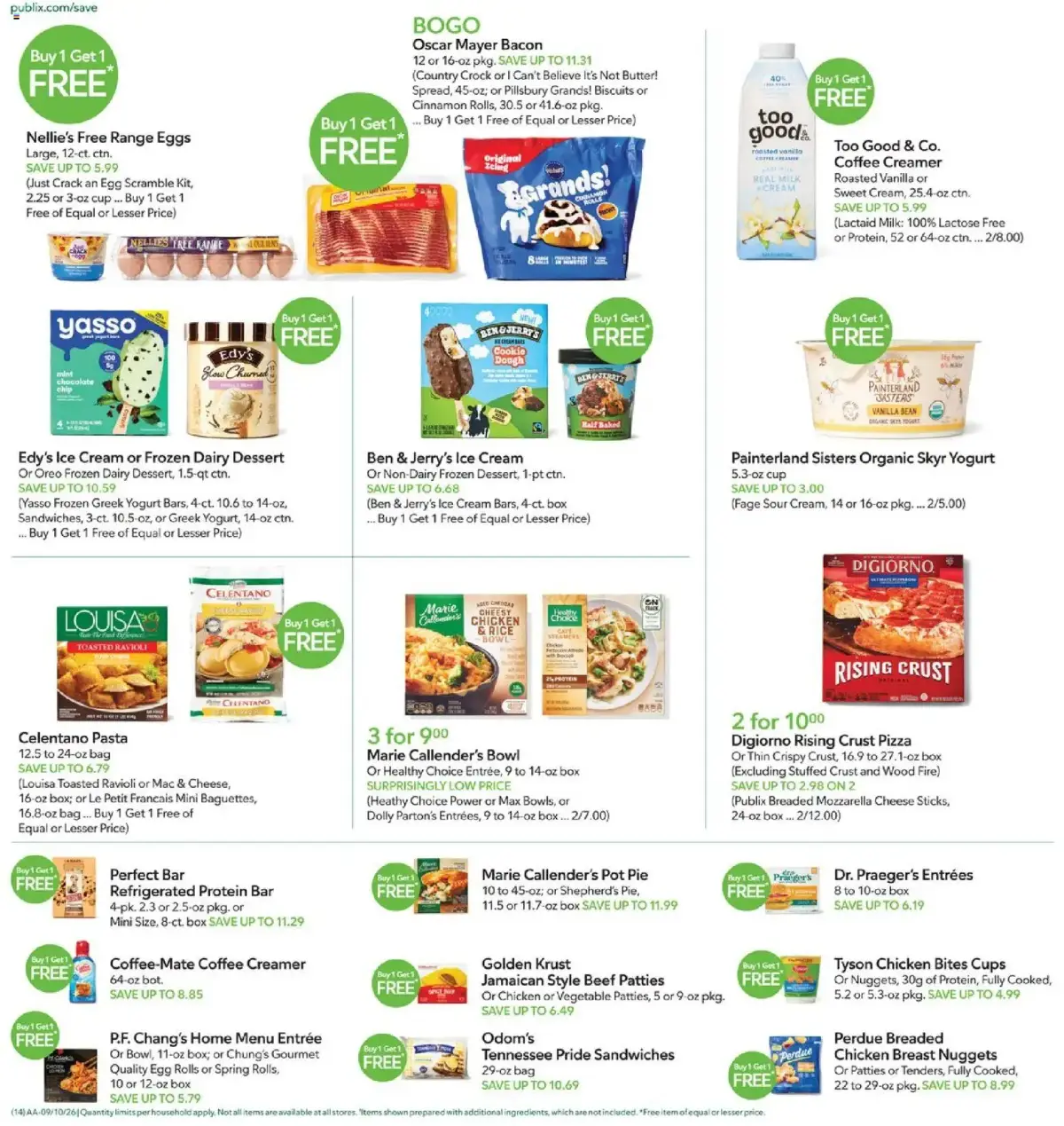 Publix Weekly Ad, page 14 of 20, valid 09/09/2026 - 09/15/2026 — Breyers, Birds Eye, Ice Cream, Pot Roast