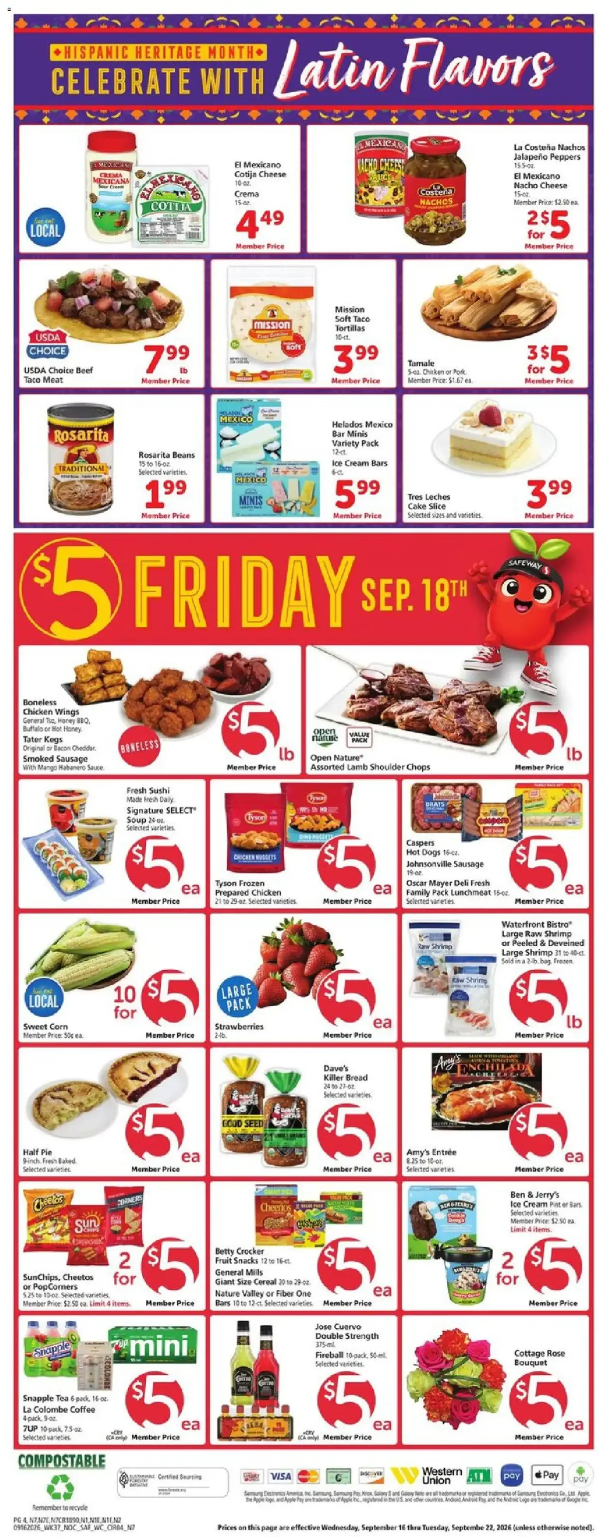 Safeway Weekly Ad, page 4 of 10, valid 09/16/2026 - 09/22/2026