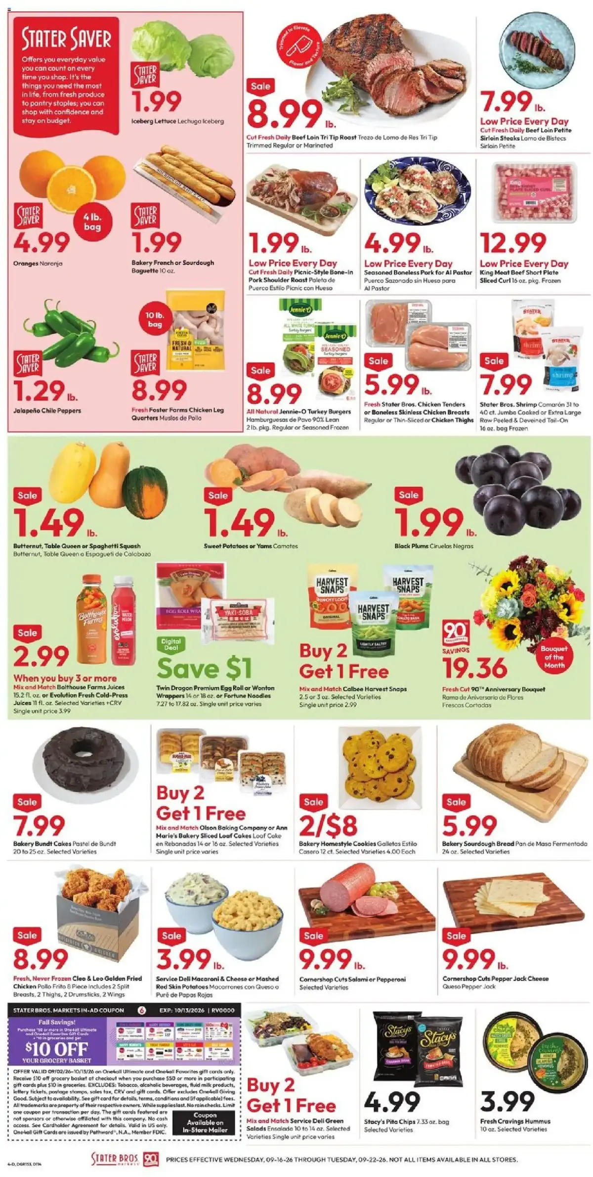 Stater Bros Weekly Ad, page 4 of 7, valid 09/16/2026 - 09/22/2026
