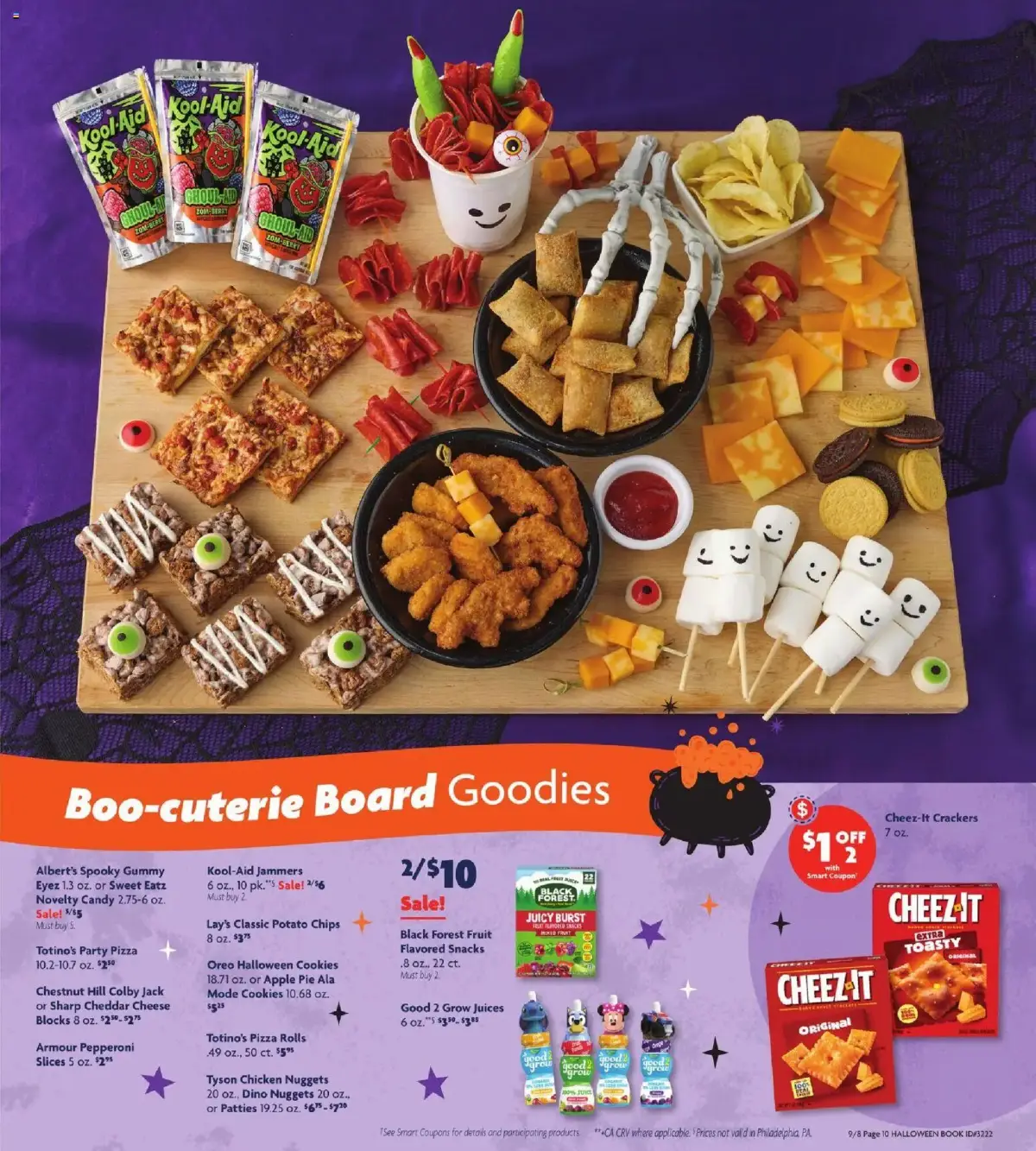 Family Dollar Halloween Book, page 10 of 11, valid 09/08/2026 - 10/31/2026 — Totino's, Pie Ala, Colby Jack, Party Pizza