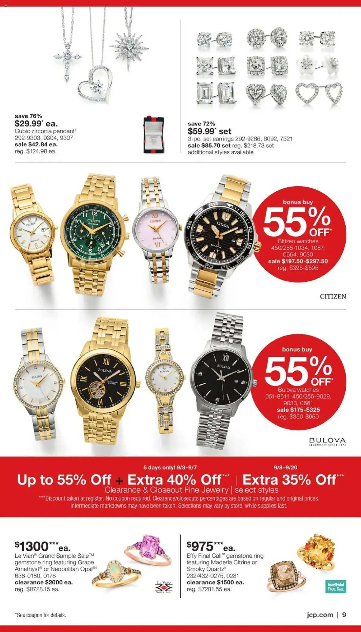 JCPenney Jewelry Sale, page 8 of 54, valid 09/03/2026 - 09/20/2026