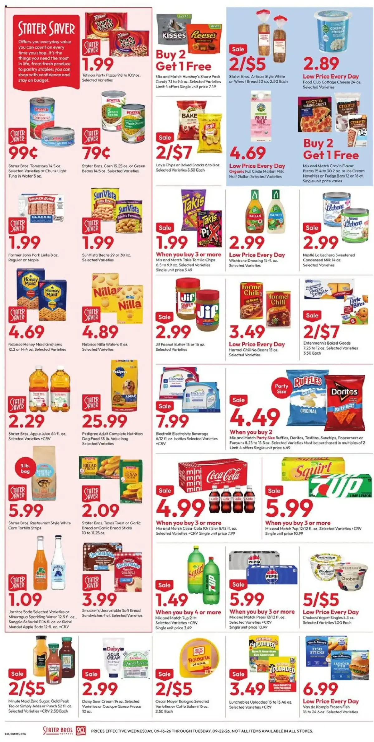 Stater Bros Weekly Ad, page 2 of 7, valid 09/16/2026 - 09/22/2026