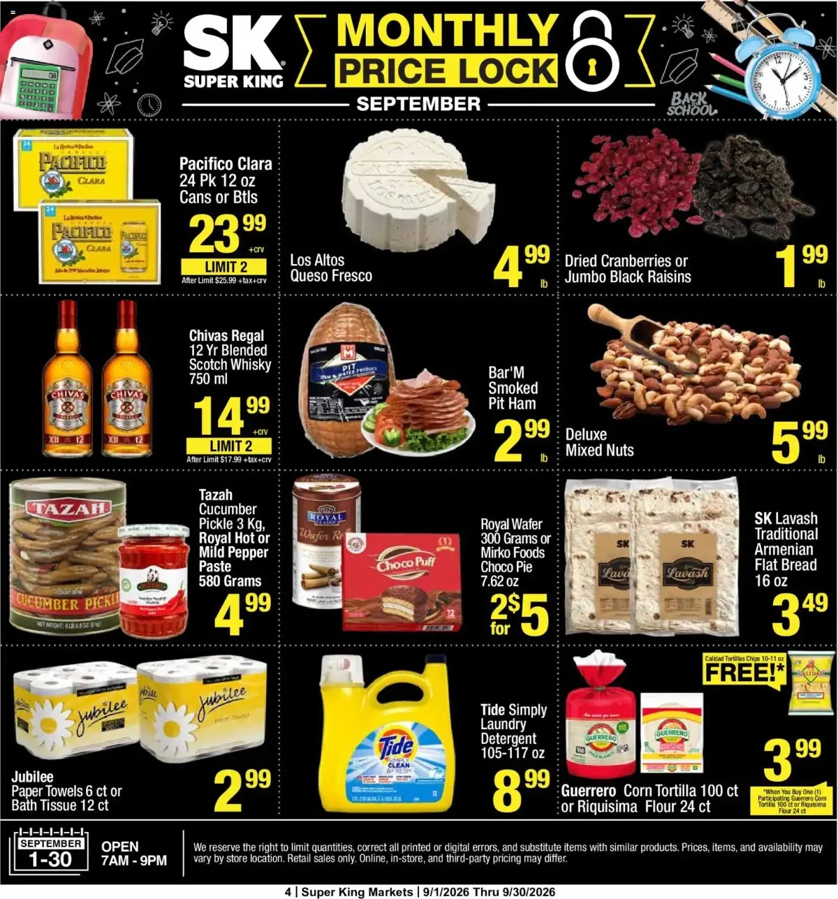 Super King Monthly Ad, page 4 of 4, valid 09/01/2026 - 09/30/2026