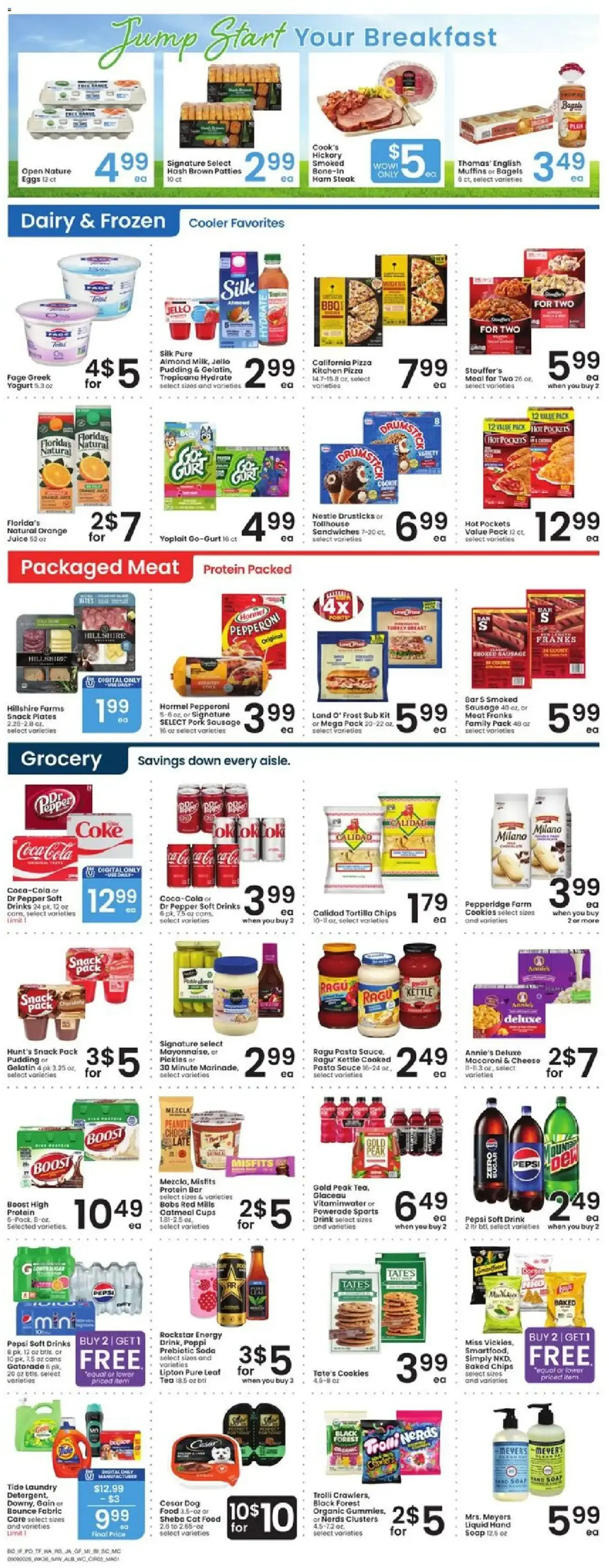 Albertsons Weekly Ad, page 3 of 9, valid 09/09/2026 - 09/15/2026 — Jimmy Dean, Chips, Devour, Sweet Tea