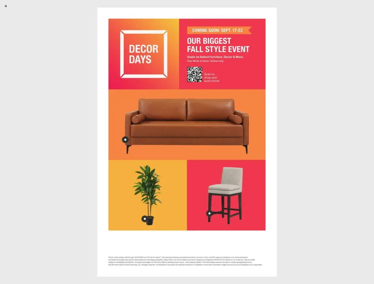 Home Depot Catalog, page 46 of 46, valid 09/08/2026 - 10/25/2026
