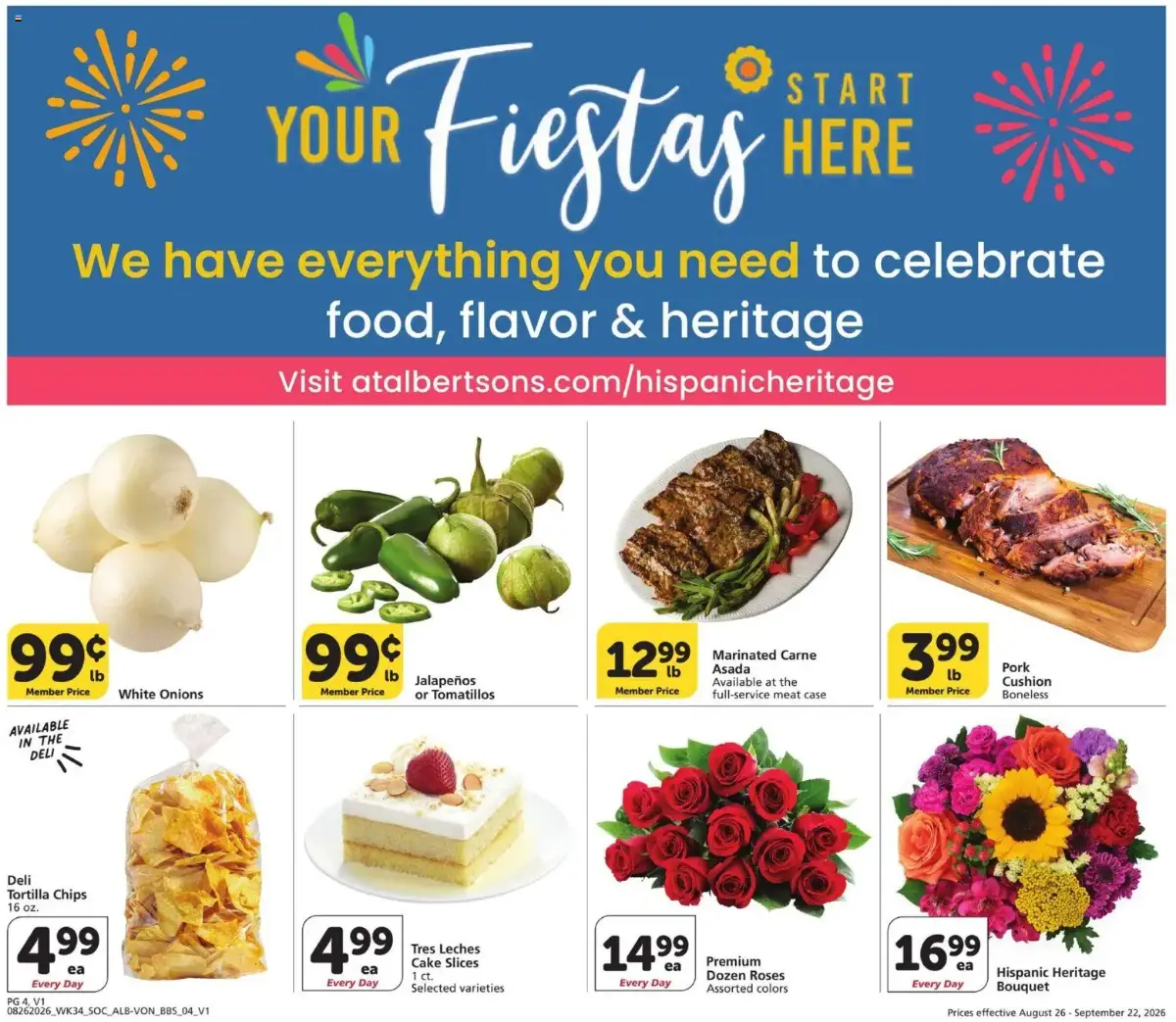 Vons Big Book of Savings, page 4 of 13, valid 08/26/2026 - 09/22/2026