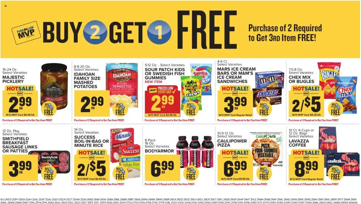 Food Lion Weekly Ad, page 17 of 18, valid 09/09/2026 - 09/15/2026 — Boulder, Sea Salt, Swirl Bread, Bubba Burger