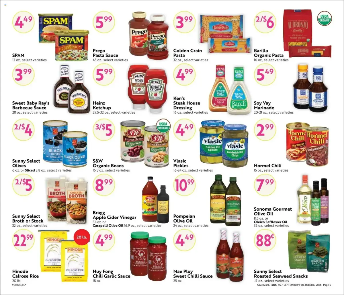Save Mart Online Savings Guide, page 5 of 12, valid 09/09/2026 - 10/06/2026