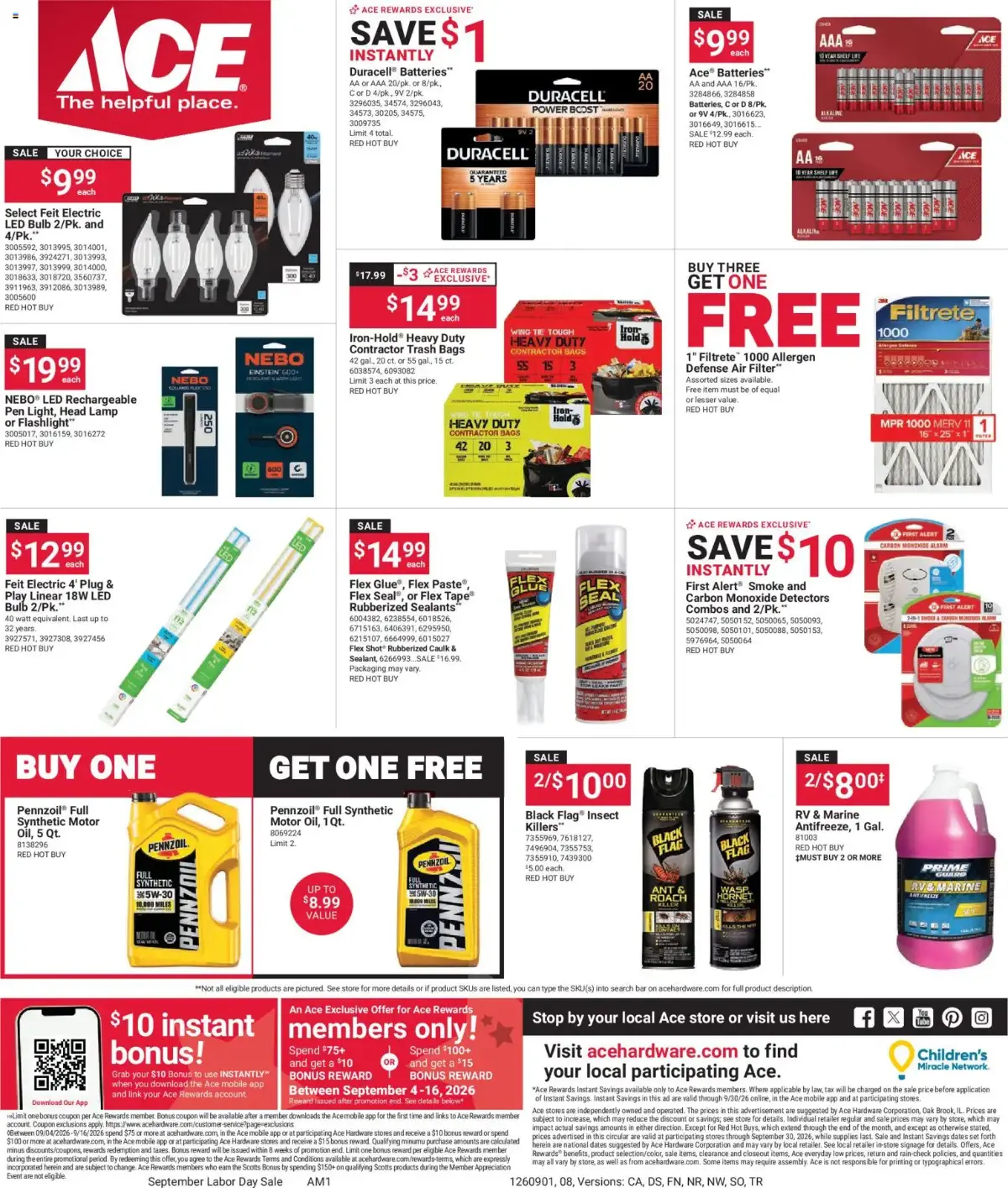 ACE Hardware Weekly Ad, page 9 of 9, valid 09/01/2026 - 09/14/2026