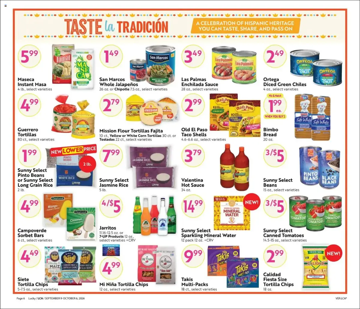 Lucky Supermarkets Online Savings Guide, page 6 of 12, valid 09/09/2026 - 10/06/2026