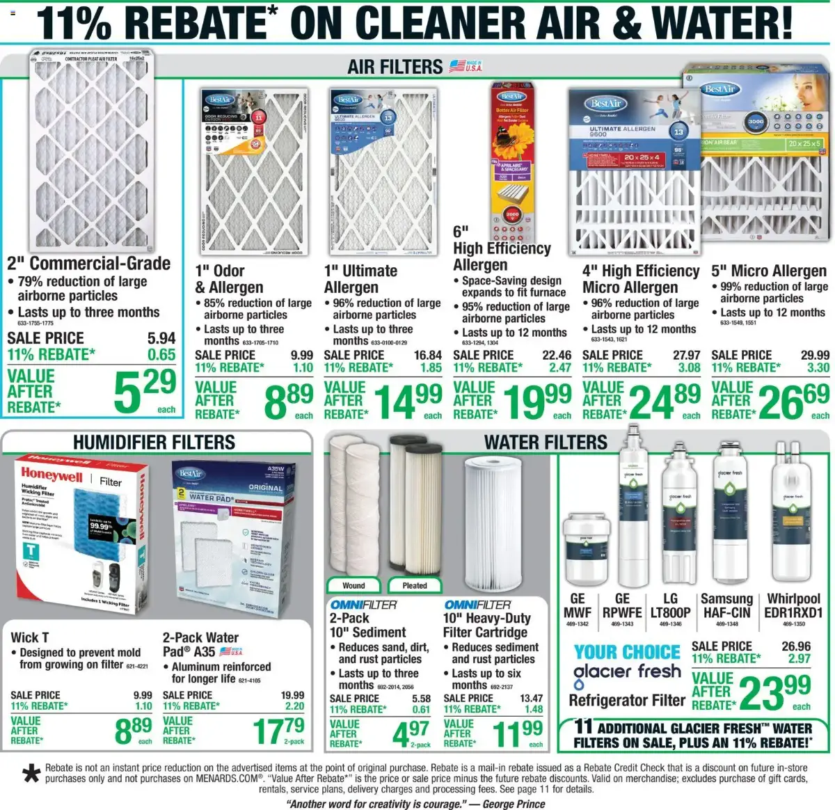 Menards Weekly Ad, page 20 of 22, valid 09/10/2026 - 09/20/2026 — Rebate, After, Weight, Capacity