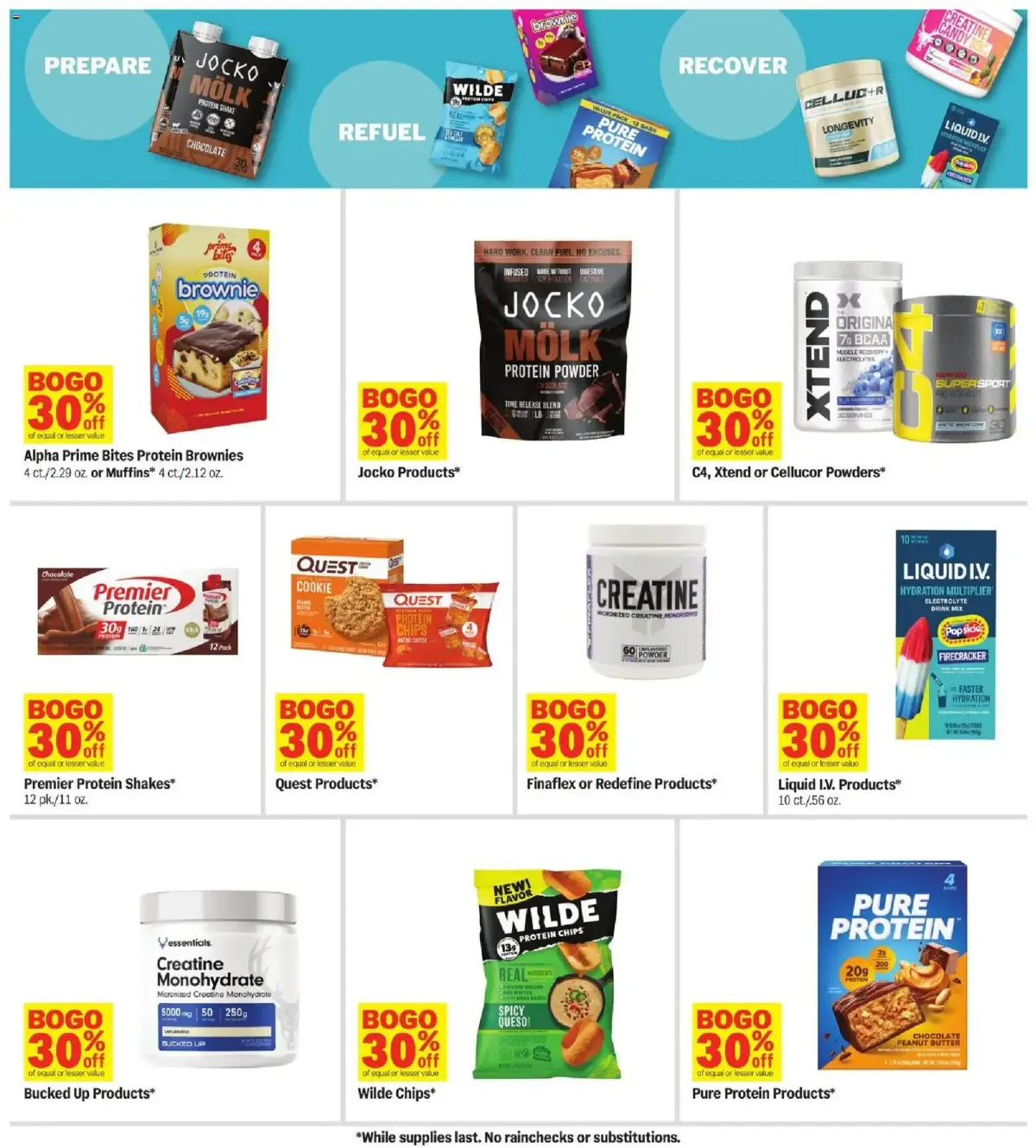 Meijer Weekly Ad, page 31 of 35, valid 09/09/2026 - 09/15/2026 — Protein, Wilde, Premier, Creatine