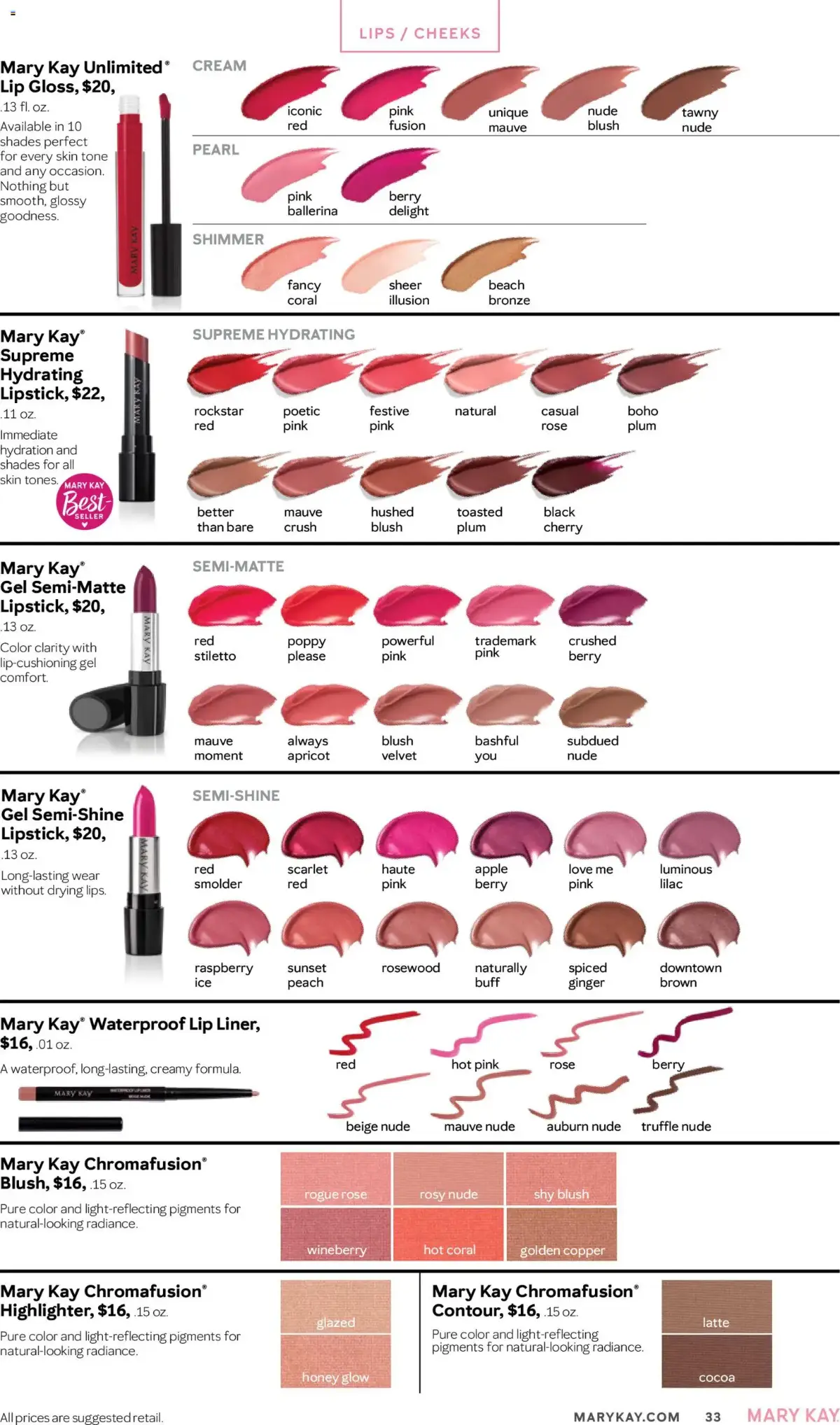 Mary Kay The Look Summer 2026, page 33 of 36, valid 05/16/2026 - 09/16/2026 — Blush, Berry, Lipstick, Natural-looking Radiance