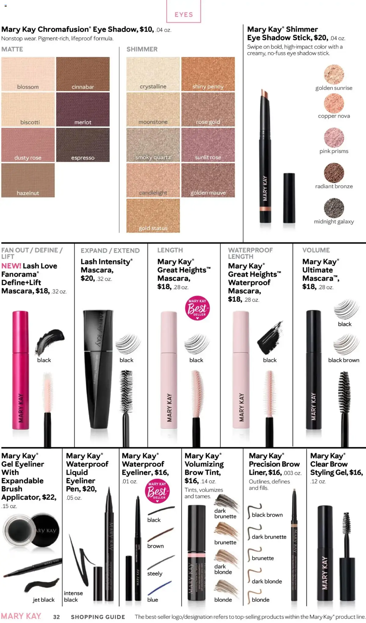 Mary Kay The Look Summer 2026, page 32 of 36, valid 05/16/2026 - 09/16/2026 — Black, Mascara, Waterproof, Blonde