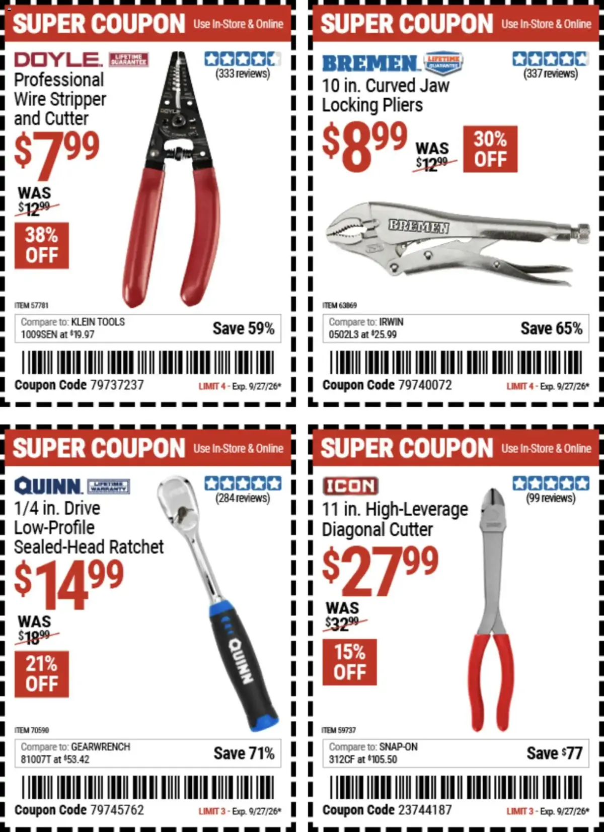 Harbor Freight Weekly Ad, page 2 of 18, valid 09/14/2026 - 09/27/2026