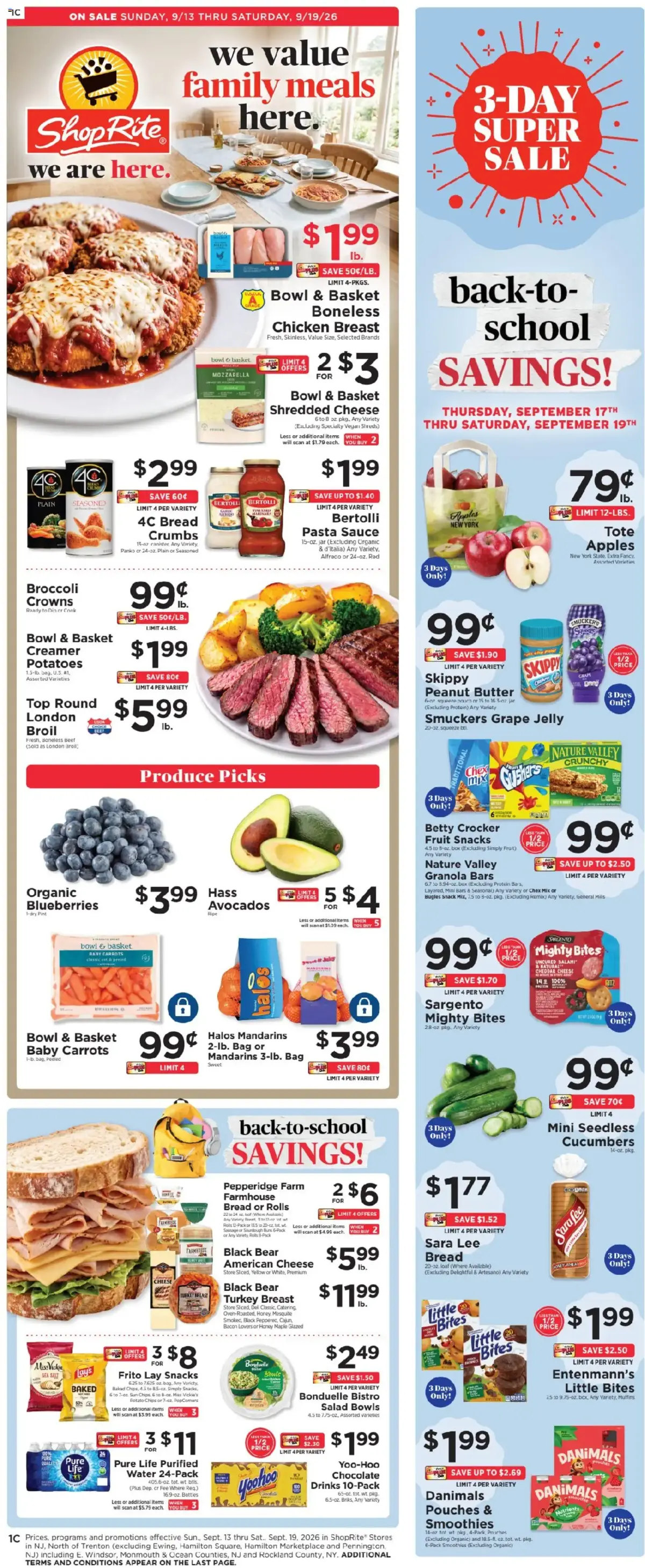 ShopRite Weekly Ad, page 1 of 9, valid 09/13/2026 - 09/19/2026