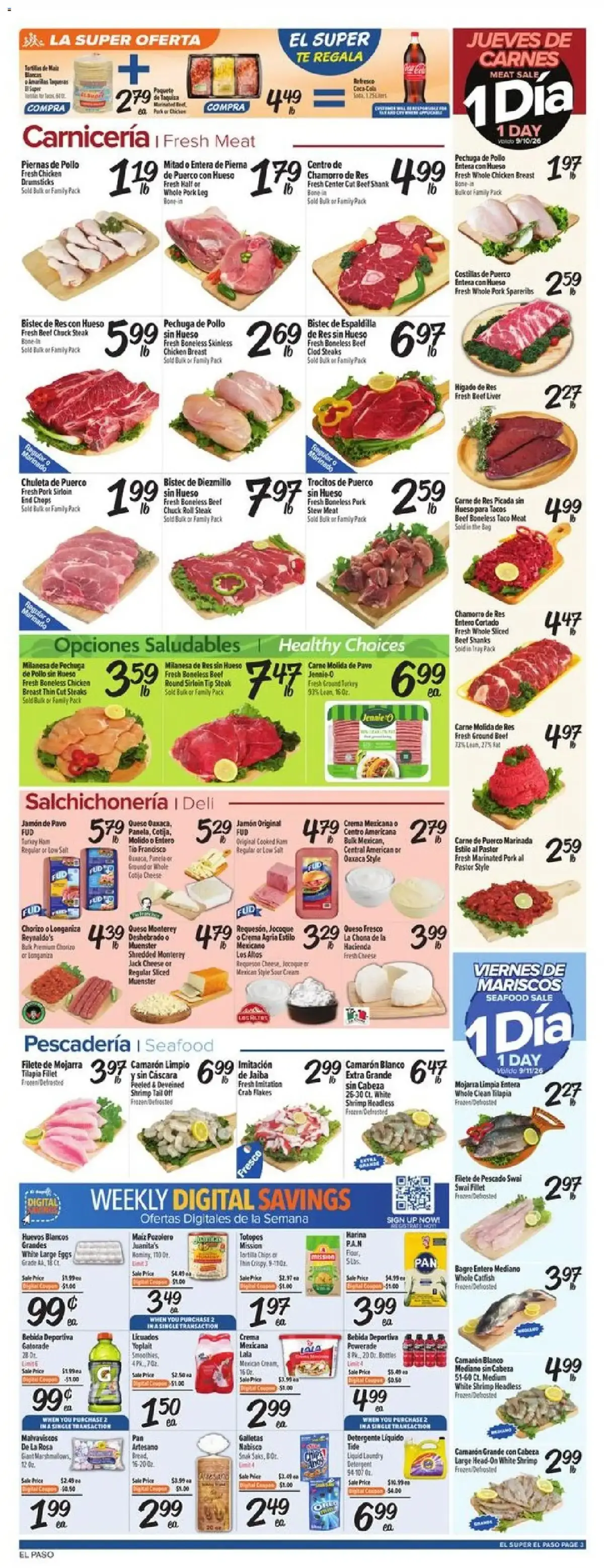 El Super offer from 09/09/2026 El Super Weekly Ad - TX, page 3 of 4, valid 09/09/2026 - 09/15/2026