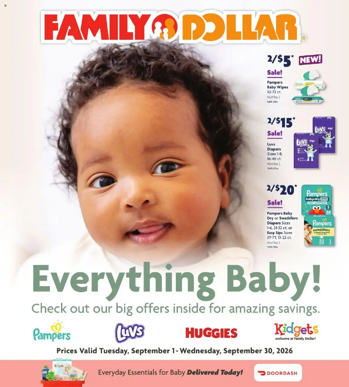 Family Dollar Digital Book, page 1 of 11, valid 09/01/2026 - 09/30/2026