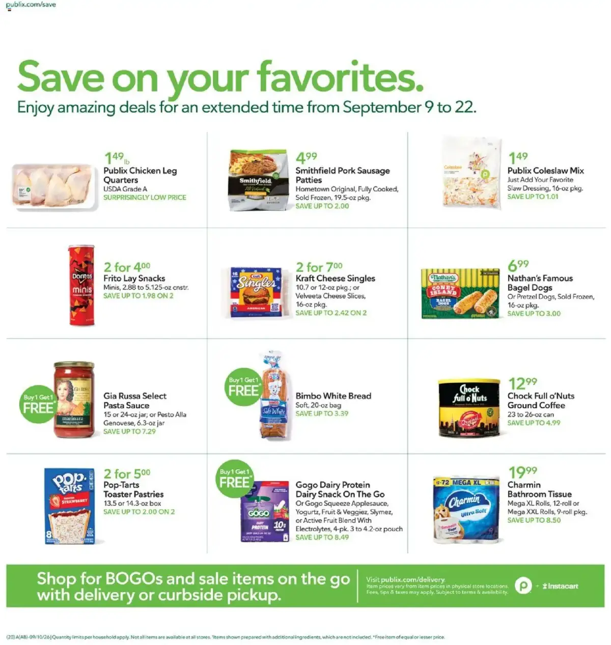 Publix Weekly Ad, page 20 of 20, valid 09/09/2026 - 09/15/2026 — Fruit Snacks, Pie Slices, Cookie Pop, Froot Loops