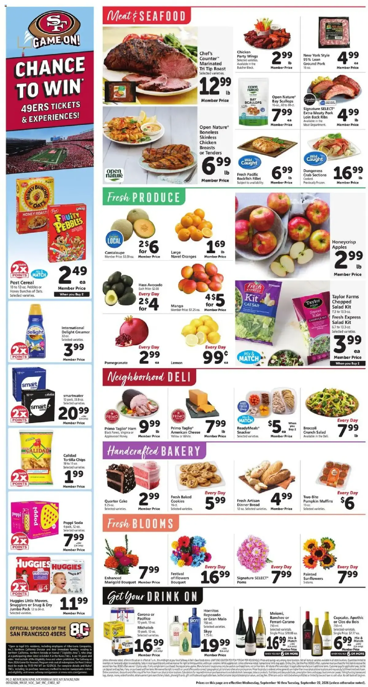 Safeway Weekly Ad, page 2 of 10, valid 09/16/2026 - 09/22/2026