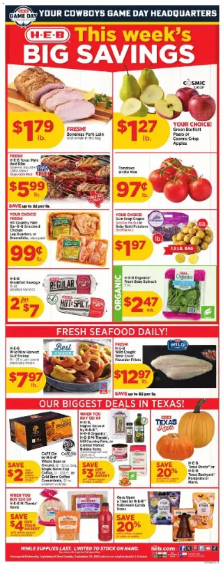 H-E-B Weekly Ad preview, valid 09/16/2026 - 09/22/2026