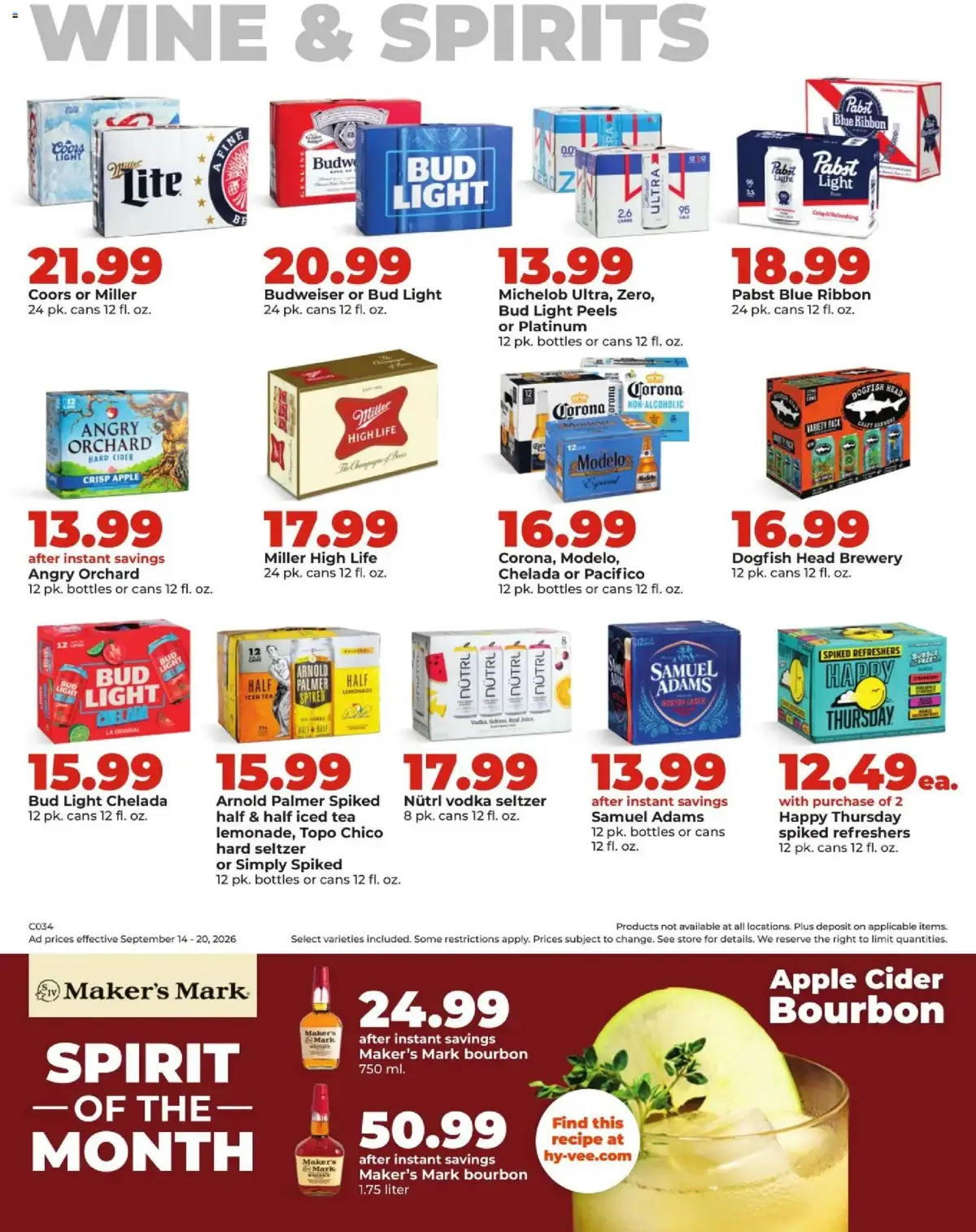 HyVee Weekly Ad, page 43 of 46, valid 09/14/2026 - 09/20/2026