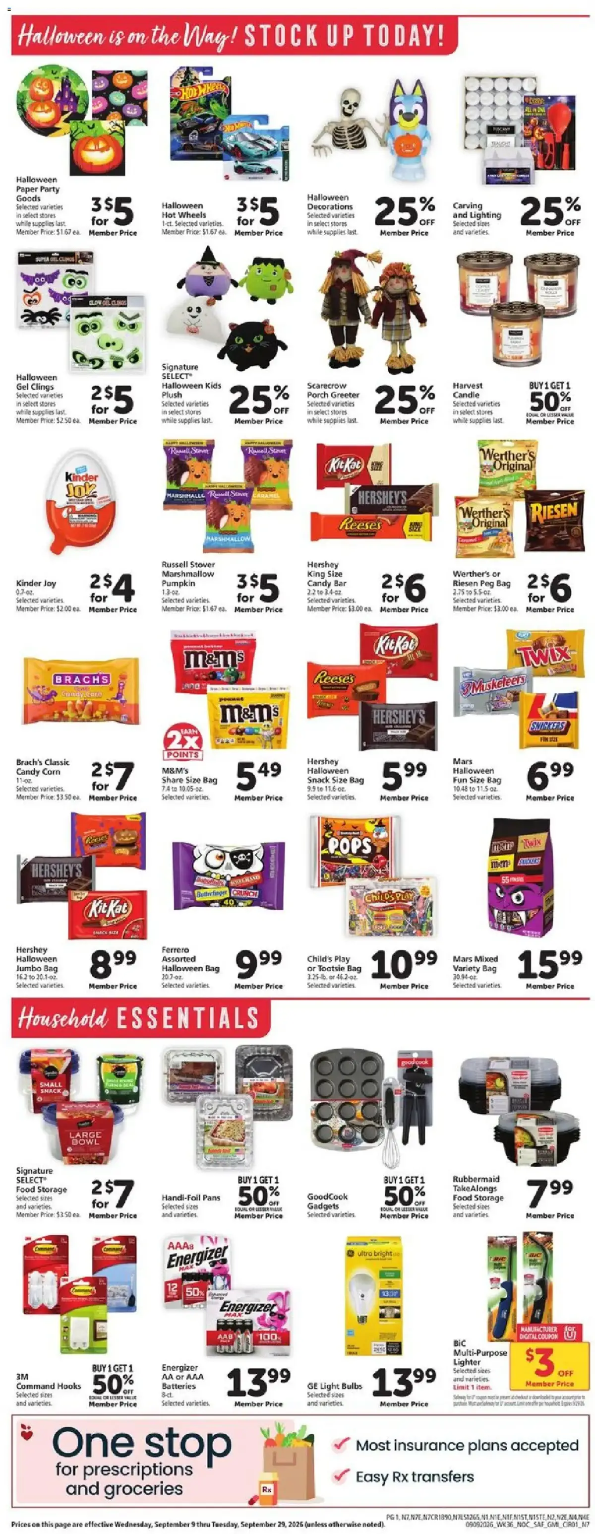 Safeway Weekly Ad, page 8 of 10, valid 09/09/2026 - 09/15/2026 — Scented Oil, Halls, Allegra, Air Wick