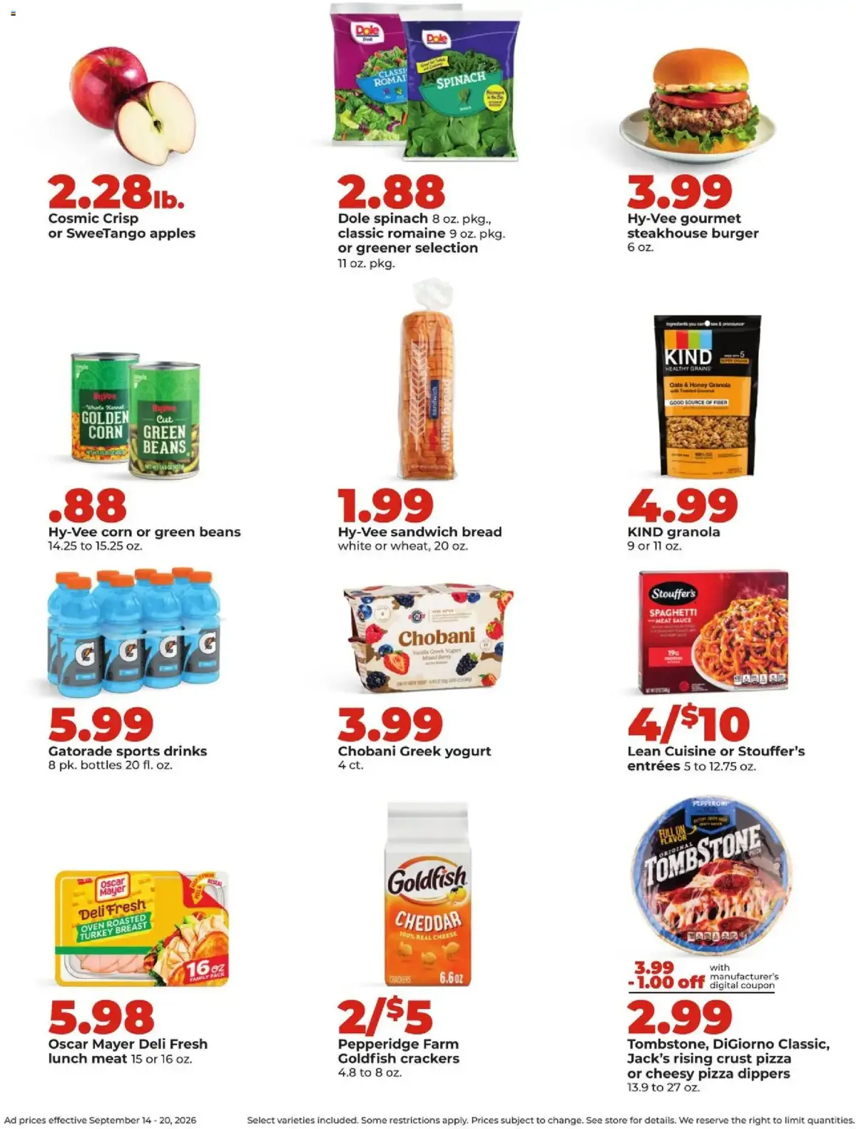 HyVee Weekly Ad, page 2 of 46, valid 09/14/2026 - 09/20/2026
