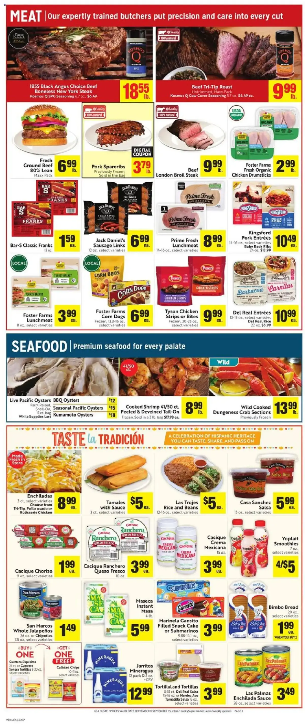 Lucky Supermarkets Weekly Ad, page 3 of 4, valid 09/09/2026 - 09/15/2026