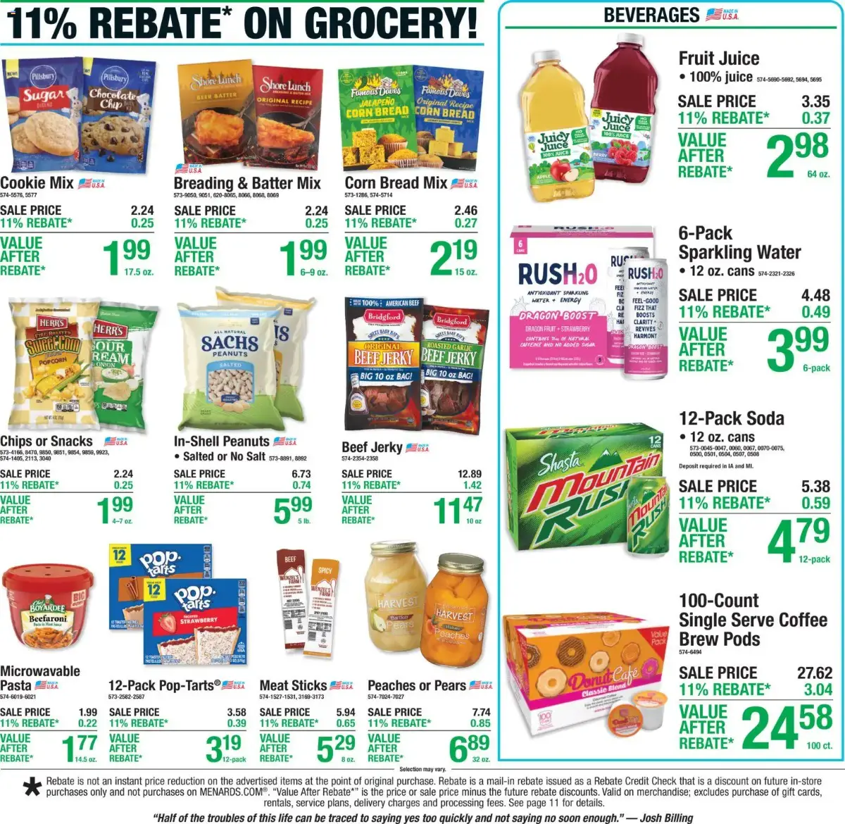 Menards Weekly Ad, page 19 of 22, valid 09/10/2026 - 09/20/2026 — Rebate, After, Baked, Sauce