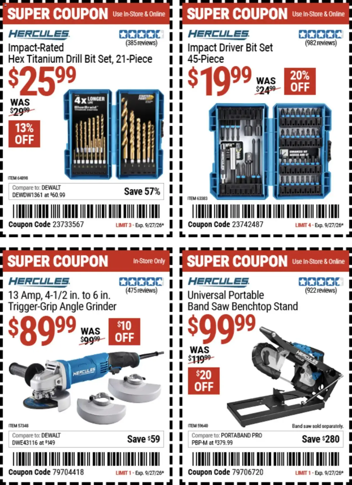 Harbor Freight Weekly Ad, page 15 of 18, valid 09/14/2026 - 09/27/2026