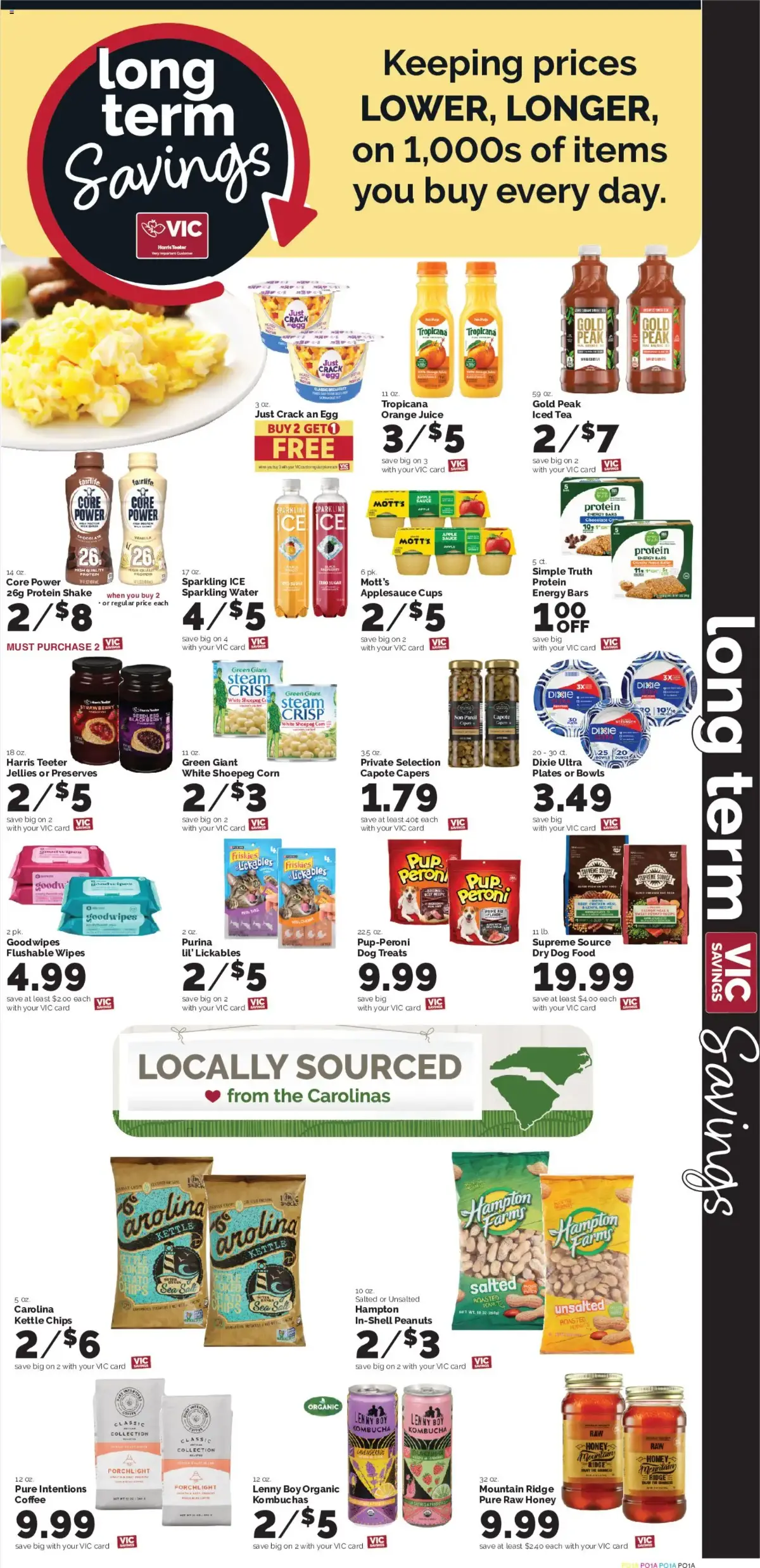 Harris Teeter Weekly Ad, page 8 of 12, valid 09/09/2026 - 09/15/2026 — Simple Truth, Traders, Dog Treats, Protein