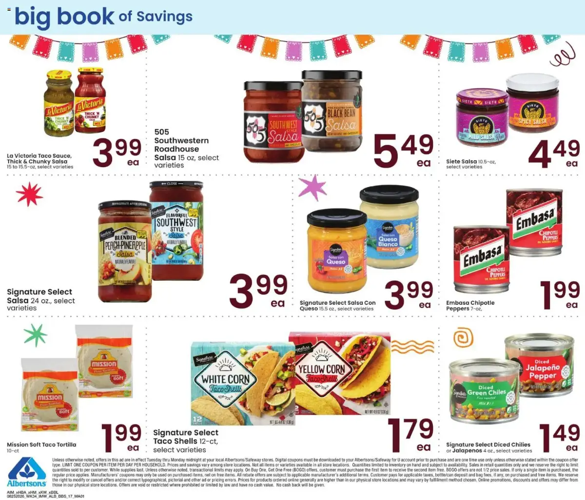 Albertsons Big Book of Savings, page 17 of 17, valid 08/25/2026 - 09/28/2026