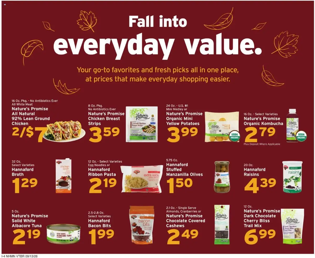 Hannaford Weekly Ad, page 12 of 16, valid 09/13/2026 - 09/19/2026