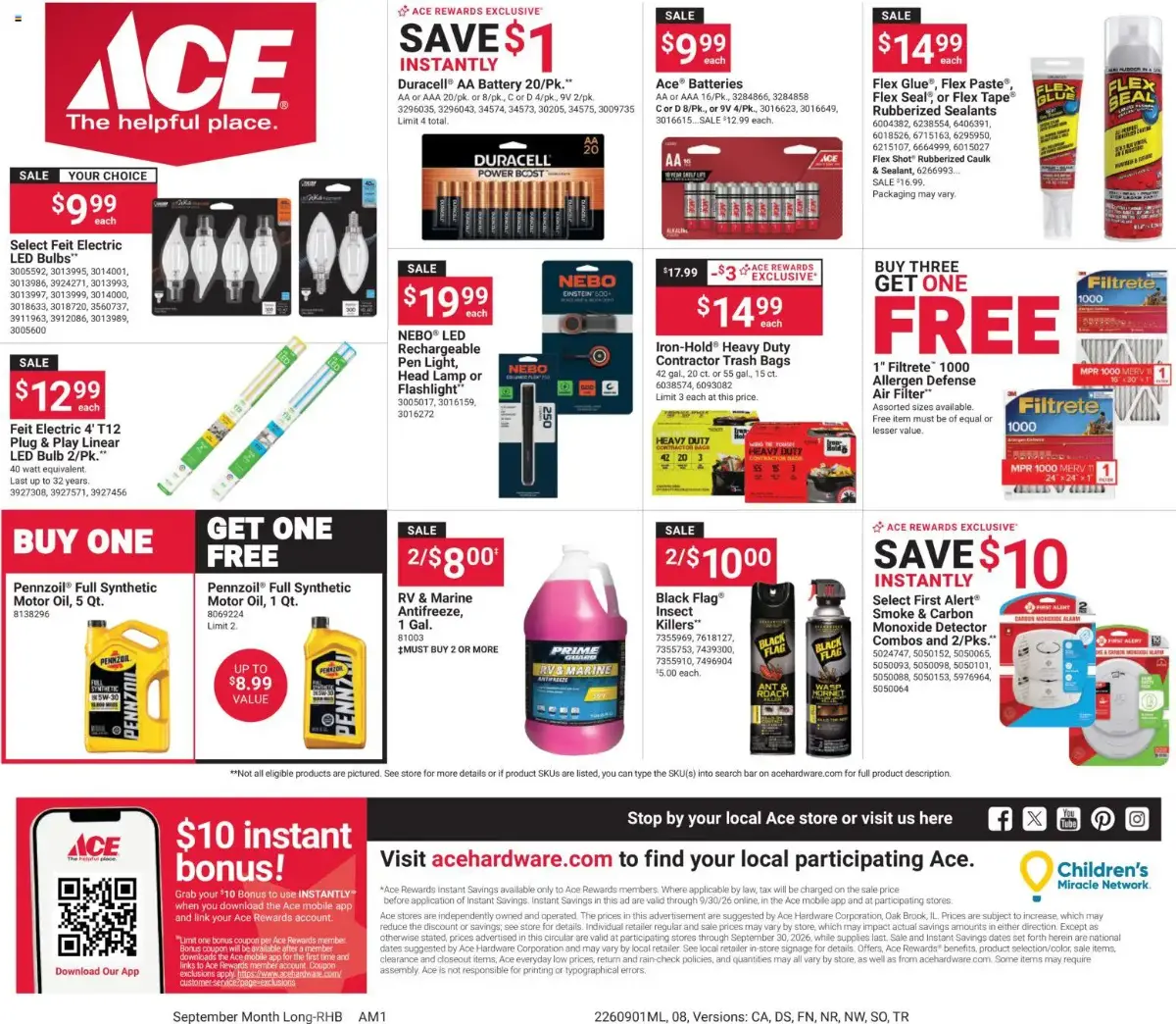 ACE Hardware Weekly Ad, page 8 of 8, valid 09/01/2026 - 09/30/2026